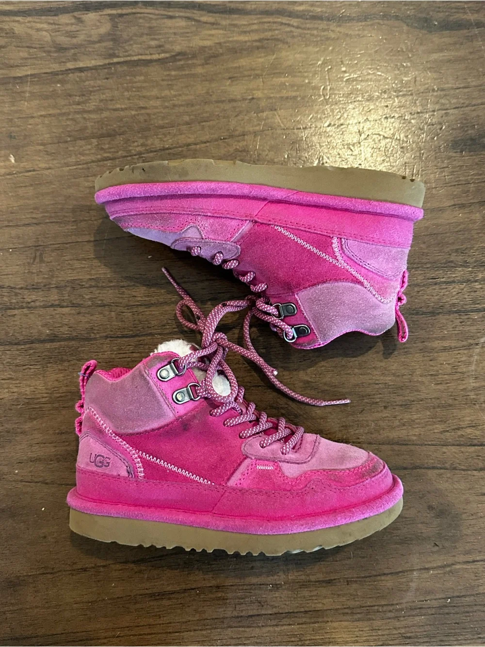 UGG Neumel II Pink Suede Chukka Boots Kids Youth Size 1
